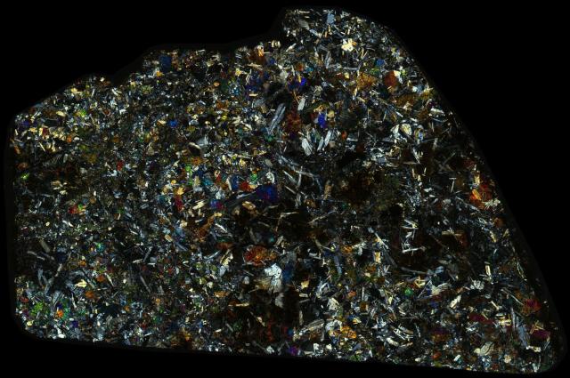 Northwest Africa (NWA) 5903 Meteorite Thin Section - HDR Pathscan Enabler.
