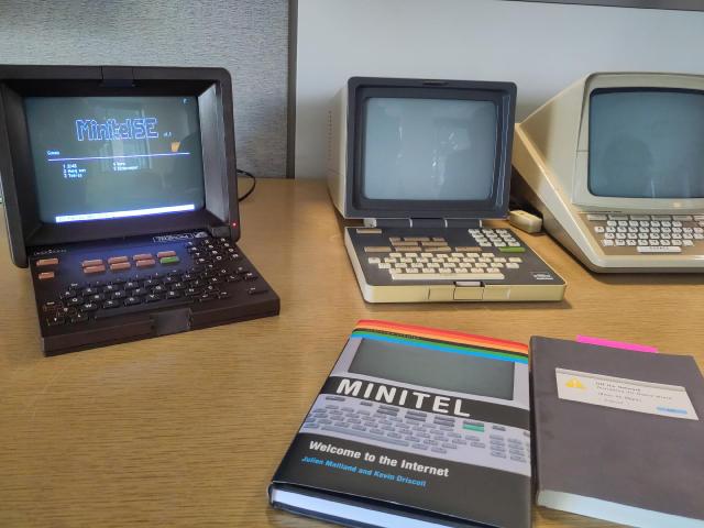 Minitel machines on a table