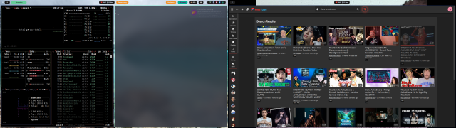 Screenshot of my dual monitor setup