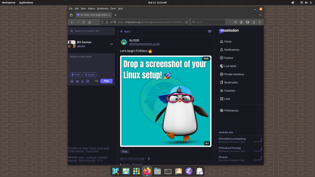 Image of a desktop based on a Hilbert space-filling curve