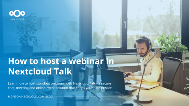 How to host webinars in Nextcloud Talk - featured image
