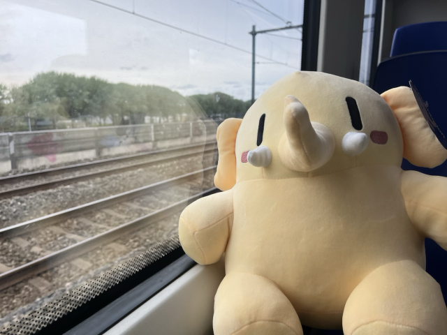 Plushtodon with tracks in the back 