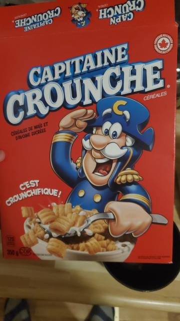 A cereal box of capitaine crounche