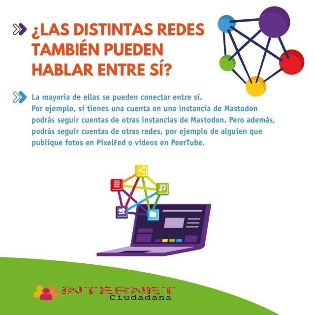 Cartel descriptivo "¿Las distinas redes también pueden hablar entre sí?"