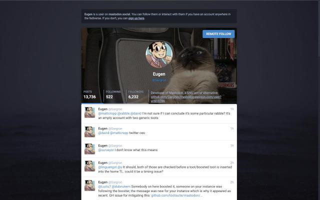 @Gargron@mastodon.social in April 2017