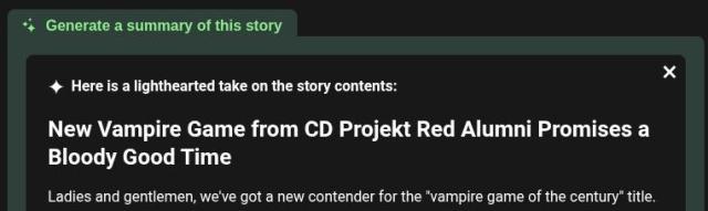GameRant AI summary box