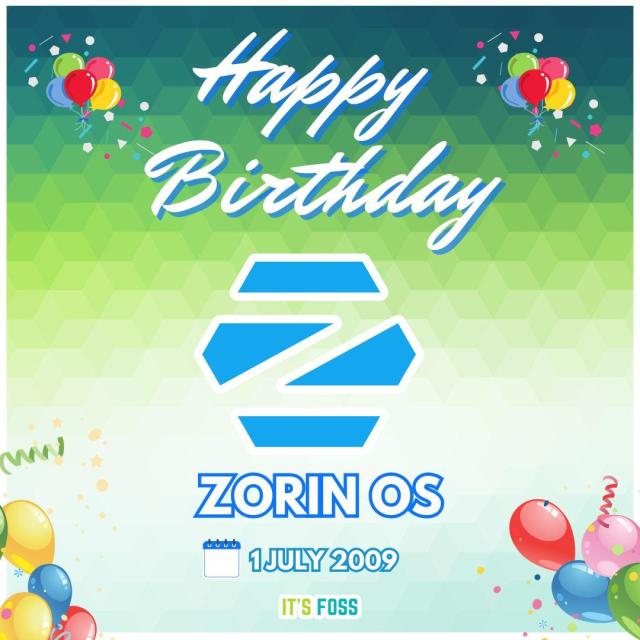 Happy Birthday

Zorin OS logo

1 July 2009

There are balloons and confetti in the corners.