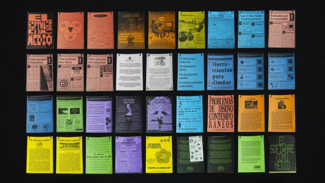 Páginas el fanzine El software como medio: nociones básicas de tecnologías libres para diseñadores de comunicación visual.