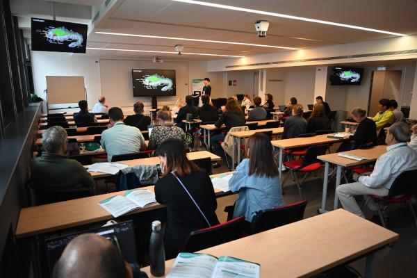 G. Lebeau giving a talk about a fossil polychelidan from the Konservat-Lagerstätten of La Voulte-sur-Rhône