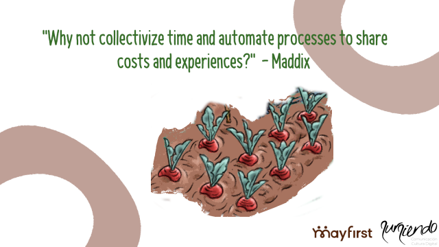 Collectivize time postcard from Sursiendo's infrastructure and sustainability campaign