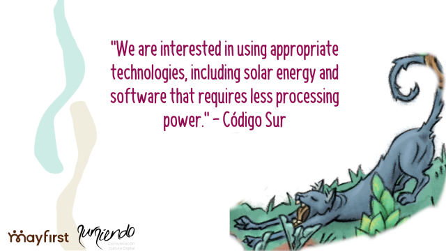 appropirate technologies postcard from sustainability and infrastructures campaign from Sursiendo