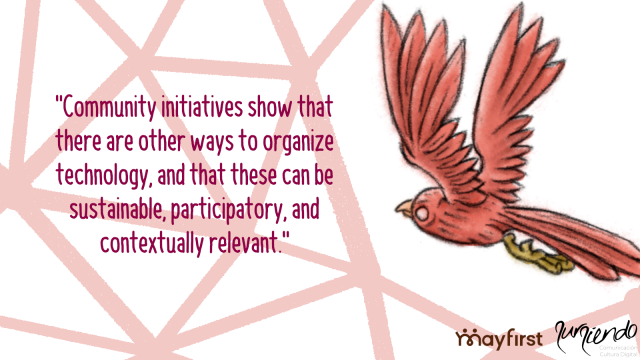 Community initiatives postcard from Sursiendo's infrastructure and sustainability campaign