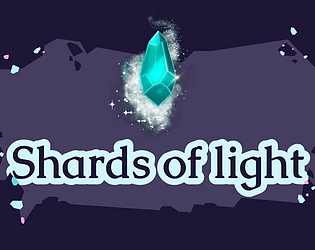 Shards of light over a purple background with one of the gems you can collect during the playthrough