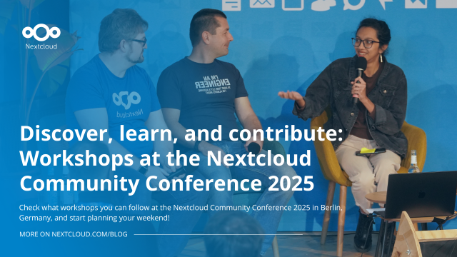 Discover, learn, and contribute: Workshops at the Nextcloud Community Conference 2025