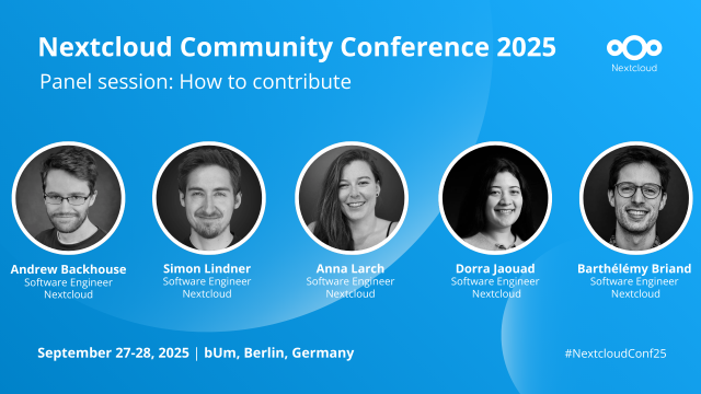 Nextcloud Community Conference 2025 "Panel session: How to contribute"