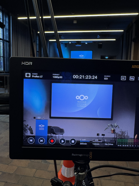 Nextcloud Community Conference 2025 photo: stage setup