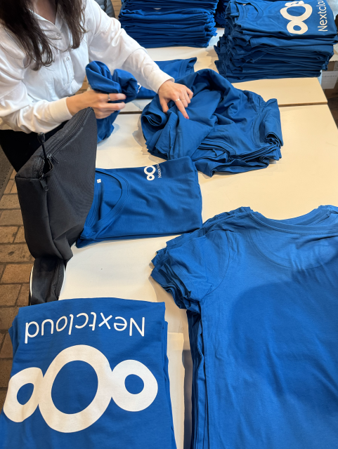 Nextcloud Community Conference 2025 photo: t-shirts