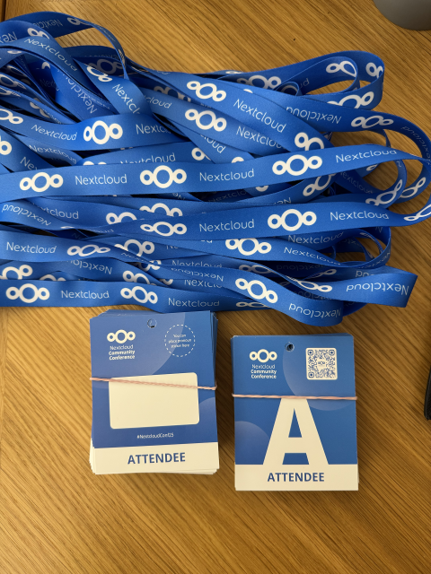 Nextcloud Community Conference 2025 photo: lanyards