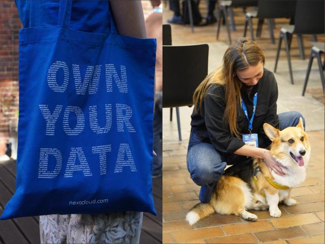 Nextcloud Community Conference 2025 — bag and dog photo