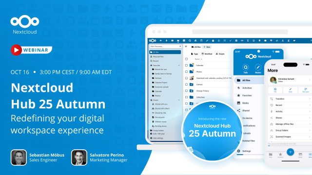 Nextcloud Hub 25 Autumn webinar featured image