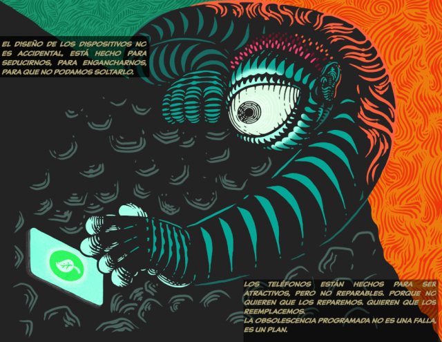 Infografía "El teléfono que te elige a ti: diseño, sistemas operativos y apps" de la campaña de #TerritorioMóvil de Sursiendo.