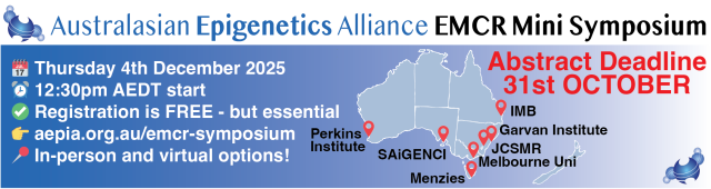 The symposium takes place on the 4th December at 12:30
Registration is required, but it free --> https://www.aepia.org.au/emcr-symposium
Abstract deadline 31st October
