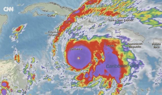 Satellite image of Hurricane Melissa