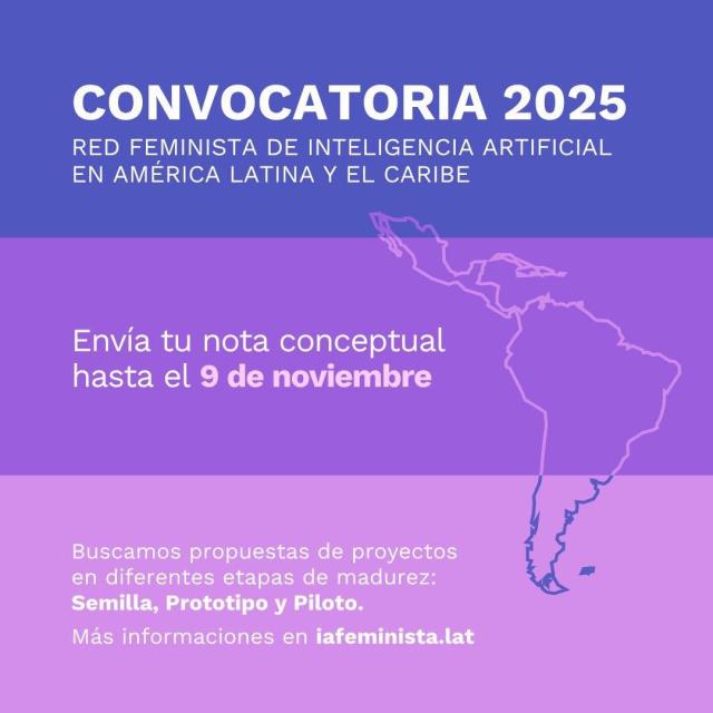 Convocatoria 2025 Red Feminista de Inteligencia Artificial en América Latina y El Caribe