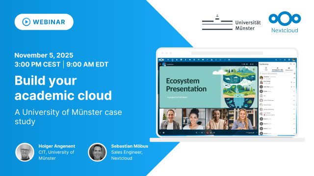 Featured image for “Build your academic cloud” webinar with title and details
