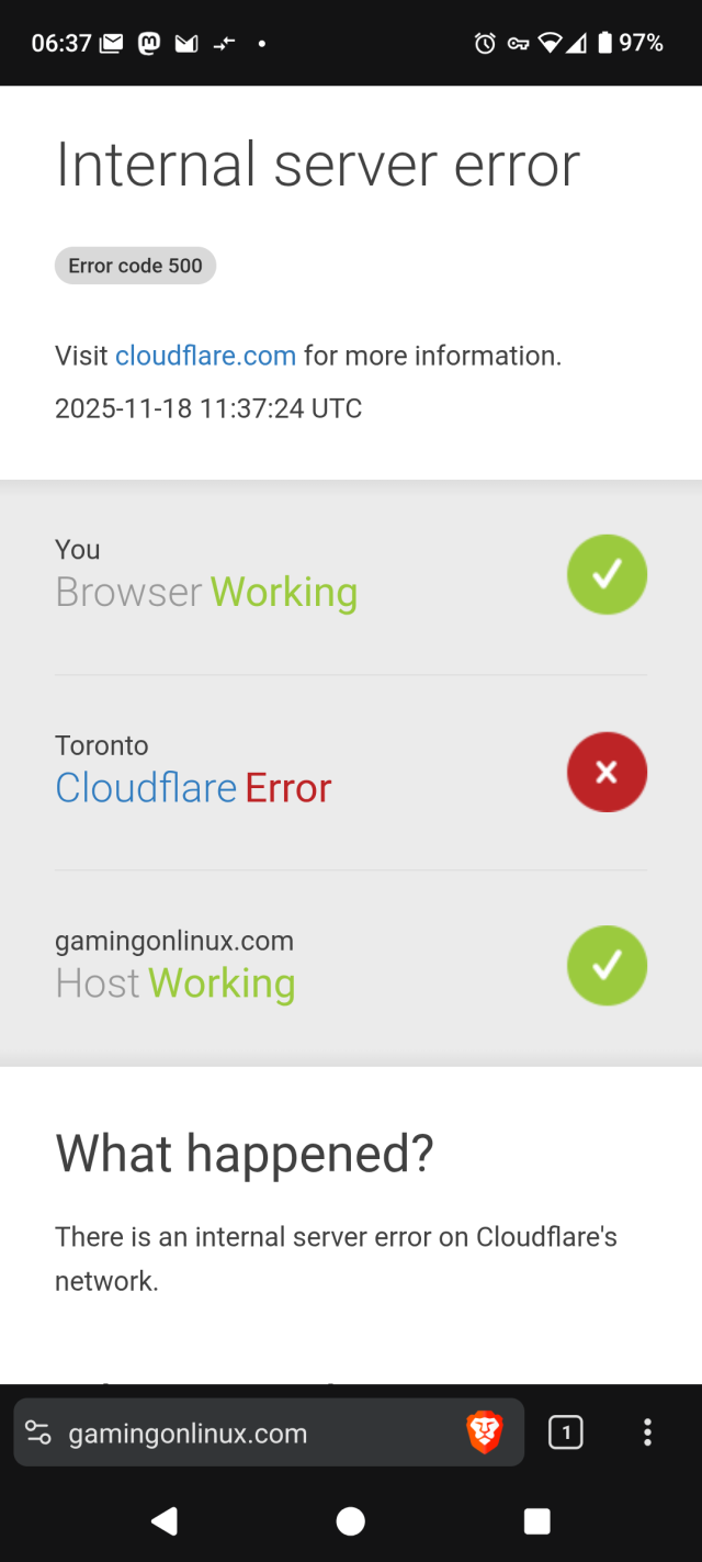 A screenshot of a Cloudlare error page.