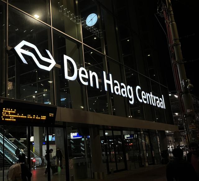 Exterior view of The Hague Central Station on the way to Nextcloud Enterprise Day.