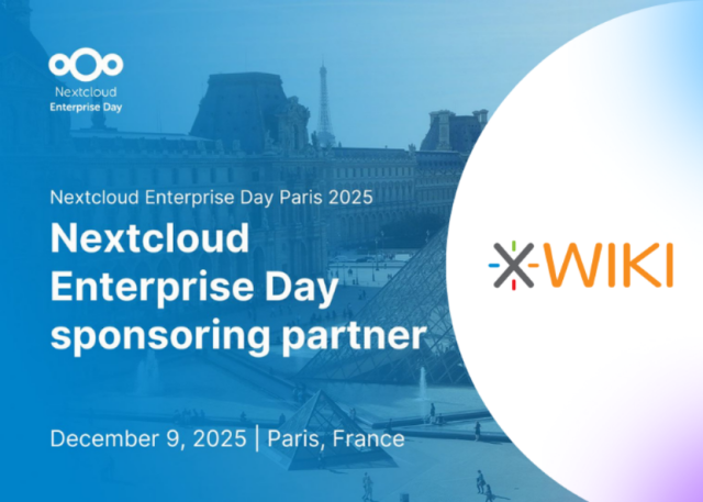 XWiki is a sponsoring partner at Nextcloud Enterprise Day Paris 2025
