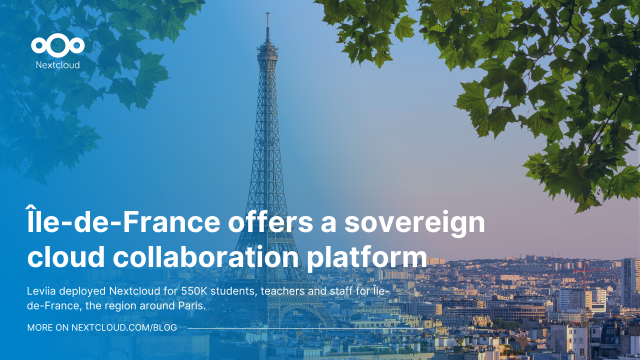 Featured image for article “Île-de-France offers 550000 students and staff a sovereign cloud collaboration platform“