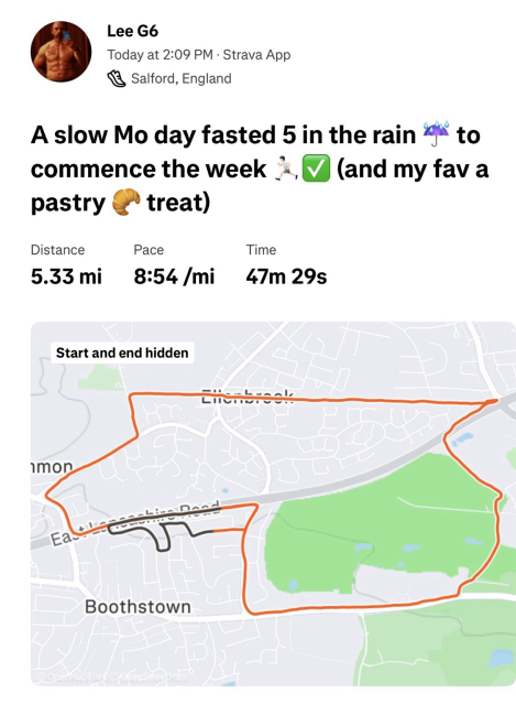 Strava run map 