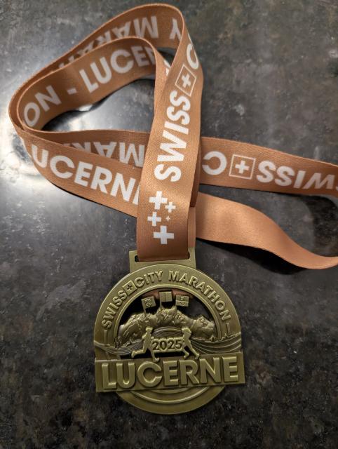 Swiss City Marathon 2025 finisher medal