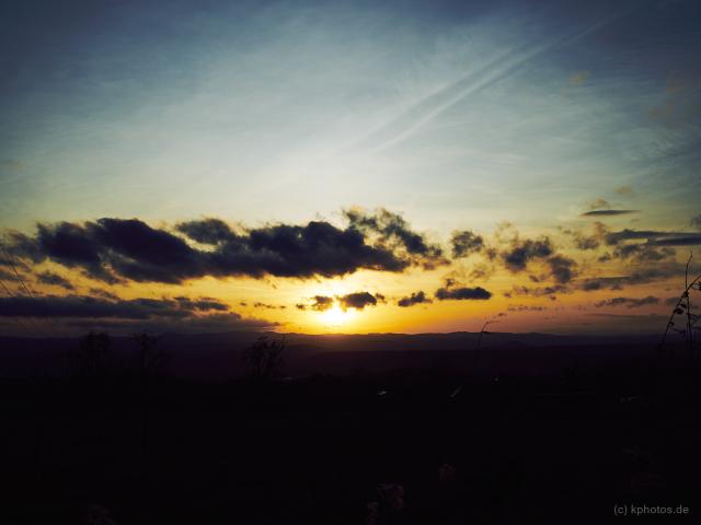 a simple sunset with clouds