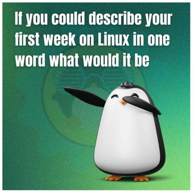 If you could describe your first week on Linux in one word what would it be