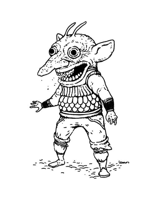 Drawing of a globlin