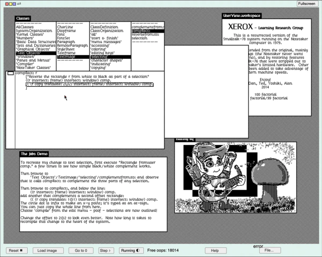 screenshot of smalltalk desktop