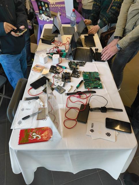 The PINE64 Community stand at FOSDEM 2026.