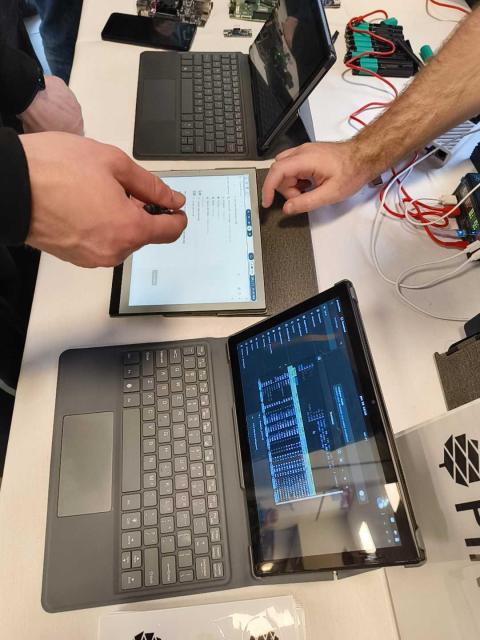 Demoing PineTabs along with the PineNote.
