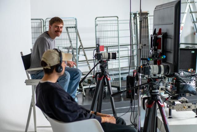 Photo from Nextcloud Hub 26 Winter presentation backstage: crew