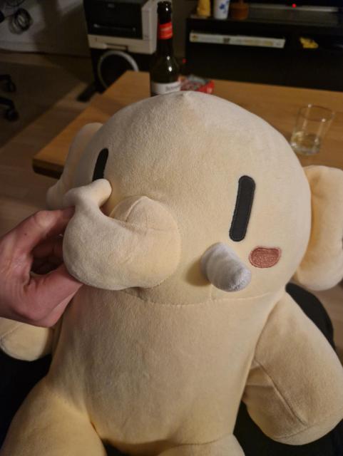 plushtodon brushing away its tears