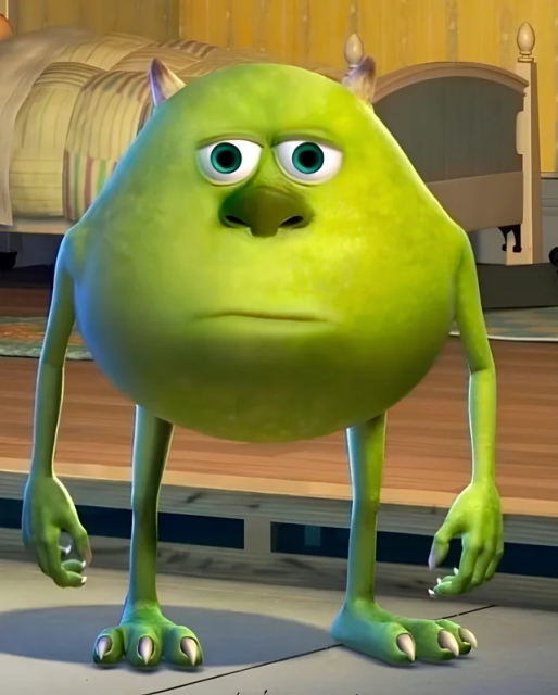 Mike Wazowsky from Monsters Inc. except he has two eyes.