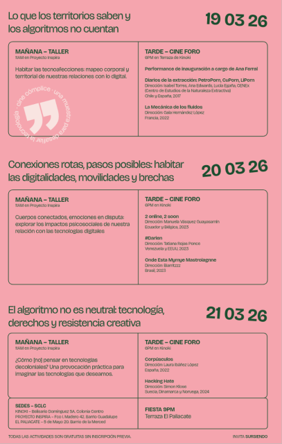 programación cine cómplice