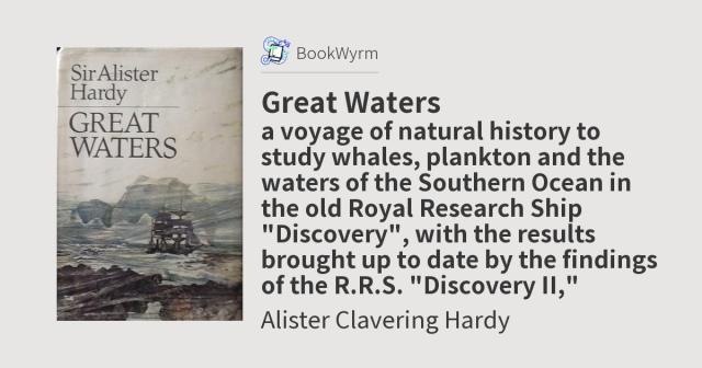 Alister Clavering Hardy: Great Waters (Hardcover, 1967, Collins, London)