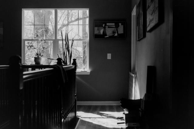 Moskva V | Shanghai GP3 100 | Shot at 100 | Developed in Rodinal 1+25

Looking at the sun coming in sideways through an upstairs window, rays of sunlight shining onto the floor