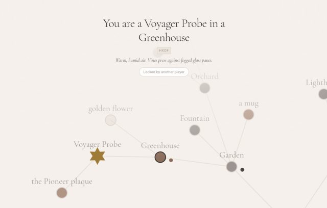You are a Voyager Probe in a Greenhouse