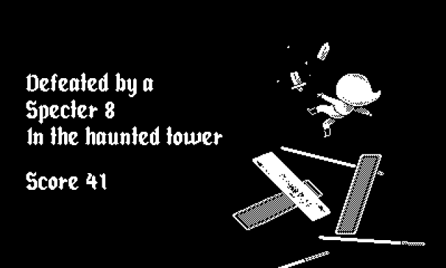 A character falling off a house of cards