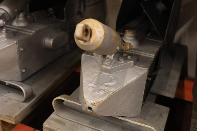 Another continuous planktin recorder, painted with thick galvanising paint and with a large number 12 visible on the front